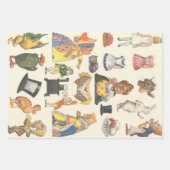 不思議の国のアリス、ヴィンテージビクトリアン紙 ラッピングペーパーシート (正面3)