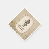 不思議の国のアリス ヴィンテージ ストーリー ブライズシャワー スタンダードカクテルナプキン (角)