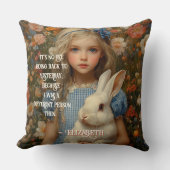 不思議の国のアリス ヴィンテージ 白ウサギ クッション (正面)