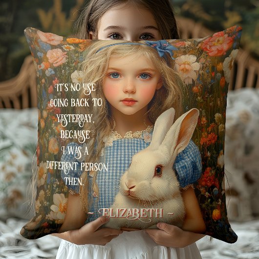 不思議の国のアリス ヴィンテージ 白ウサギ クッション