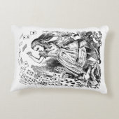 不思議の国のアリス（ヴィンテージ）、飛び散るトランプ アクセントクッション (裏面)