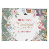 不思議の国のアリス ヴィンテージ 1歳の誕生日 ラージペーパーバッグ (裏面)
