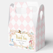 不思議の国のアリス、不機嫌ハッター茶パーティーピンク フェイバーボックス (オープン)