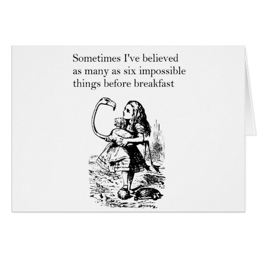 不思議の国のアリス「六つありえないもの」カード (正面横)