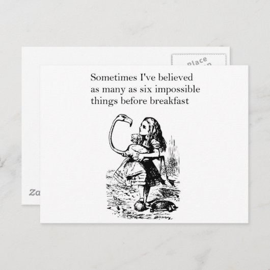 不思議の国のアリス「六つの不可能なこと」 ポストカード (正面/裏面)