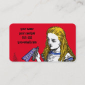 不思議の国のアリス 名刺 (正面)