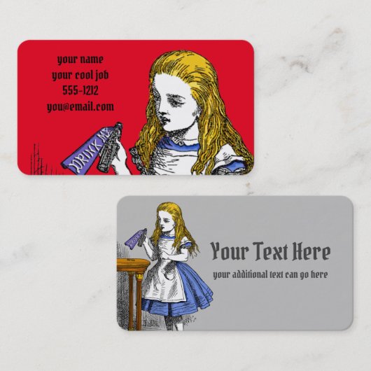 不思議の国のアリス 名刺 (正面/裏面)