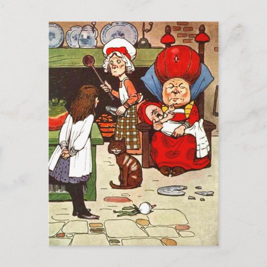 不思議の国のアリス：夫人とその家族 ポストカード (正面)