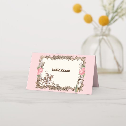 不思議の国のアリス、座席表 プレイスカード (正面)