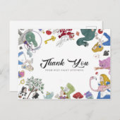 不思議の国のアリス 感謝のメッセージ ポストカード (正面/裏面)