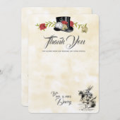 不思議の国のアリス 感謝カード (正面/裏面)