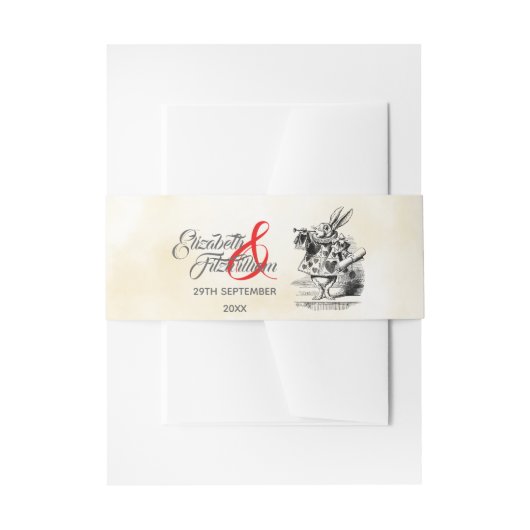 不思議の国のアリス 招待状ベリーバンド (正面例)