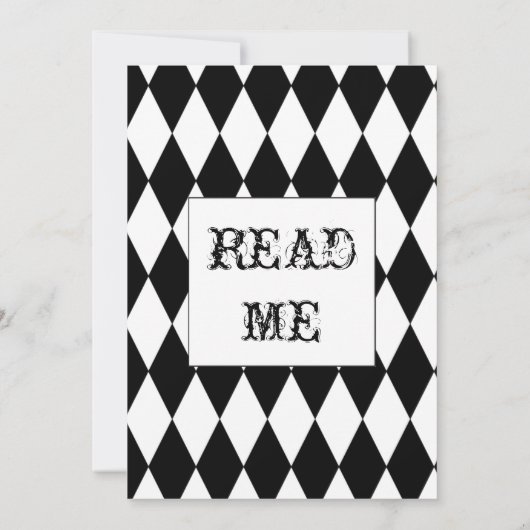 不思議の国のアリス 招待状 (裏面)