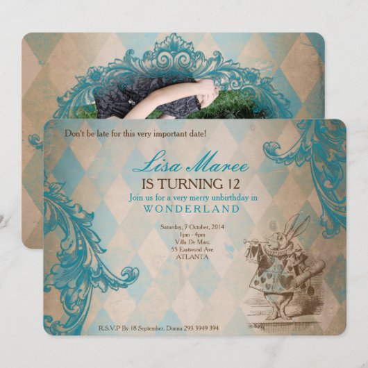不思議の国のアリス - 招待状 (正面/裏面)