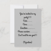 不思議の国のアリス 招待状 (裏面)