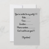 不思議の国のアリス 招待状 (裏面)