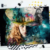 不思議の国のアリス |時計と街のスカイライン 薄葉紙