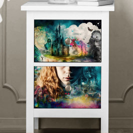 不思議の国のアリス |時計と街のスカイライン 薄葉紙