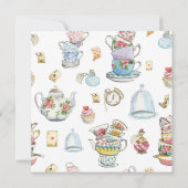 不思議の国のアリス 水彩画 手描き ウサギ 招待状 (裏面)