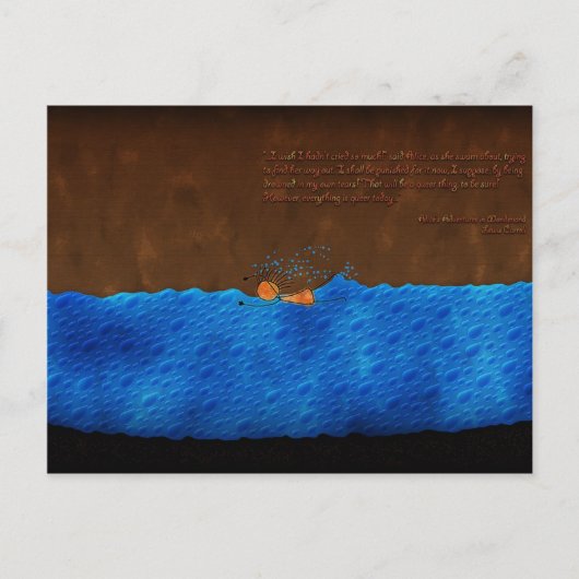 不思議の国のアリス – 涙の池 ポストカード (正面)