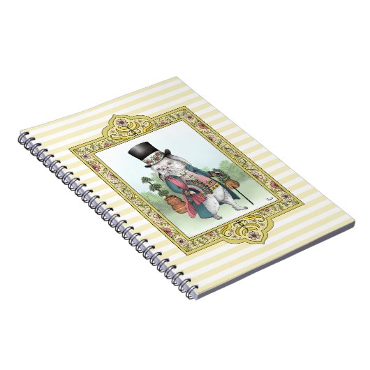 不思議の国のアリス 白ウサギの着飾ったイラスト ノートブック (右側)