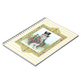 不思議の国のアリス 白ウサギの着飾ったイラスト ノートブック (左側)