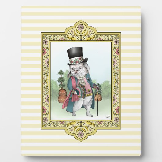 不思議の国のアリス 白ウサギの衣装を着たプレート フォトプラーク (正面)