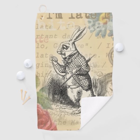 不思議の国のアリス 白ウサギ アート ゴルフタオル (インサイチュ)
