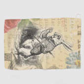 不思議の国のアリス 白ウサギ アート ゴルフタオル (横)