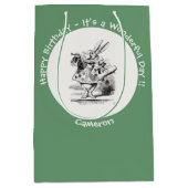 不思議の国のアリス 白兎 ヘラルド 誕生日 ミディアムペーパーバッグ (正面)