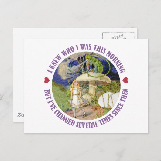 不思議の国のアリス – 私は今朝誰だったか知っていた ポストカード (正面/裏面)