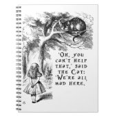 不思議の国のアリス-私達はここにすべての不機嫌います ノートブック (正面)