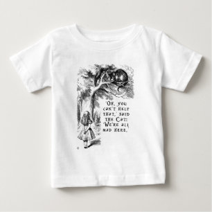 不思議の国のアリス-私達はここにすべての不機嫌います ベビーTシャツ