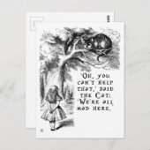 不思議の国のアリス-私達はここにすべての不機嫌います ポストカード (正面/裏面)