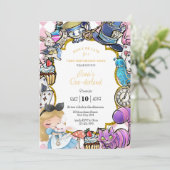 不思議の国のアリス 誕生日パーティー招待状 招待状 (スタンド正面)