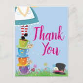 不思議の国のアリス 誕生日パーティー 感謝のメモ ポストカード (正面)