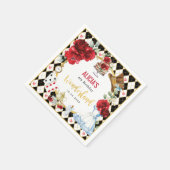 不思議の国のアリス 赤い花の少女たちのお茶会 スタンダードカクテルナプキン (角)