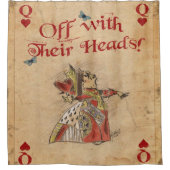 不思議の国のアリス、赤の女王さま。 シャワーカーテン (正面)