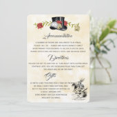 不思議の国のアリス 追加情報カード 招待状 (スタンド正面)