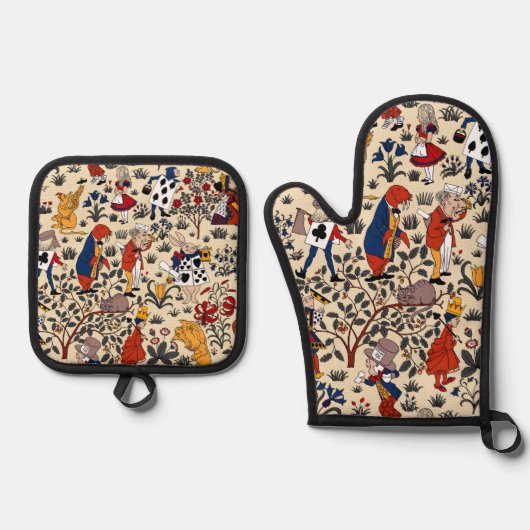 不思議の国のアリス 鍋つかみ&鍋敷きセット (正面)