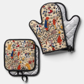 不思議の国のアリス 鍋つかみ&鍋敷きセット (正面/裏面)