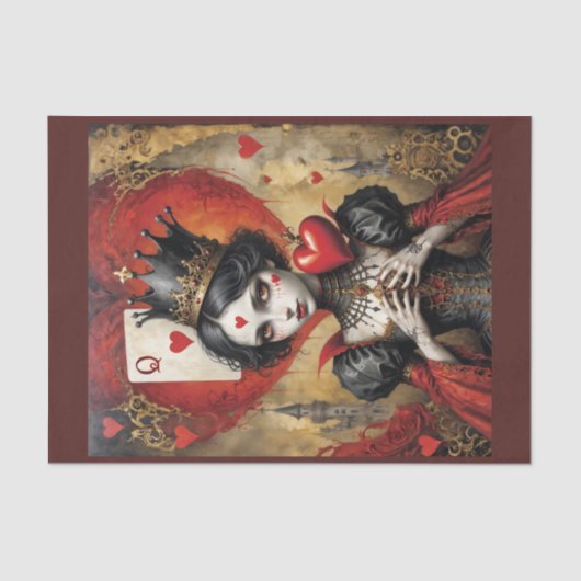 不思議の国のアリス – 黒のハートの女王 薄葉紙 (正面)