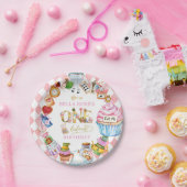不思議の国のアリス 1歳の誕生日 ピンク ペーパープレート (パーティー)