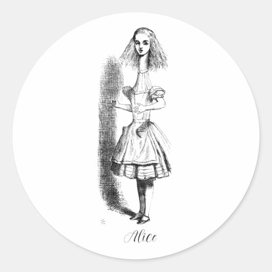 不思議の国のアリス (1865) ラウンドシール (正面)