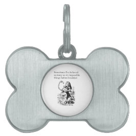 不思議の国のアリス、"6つの不可能な事" ペットネームタグ