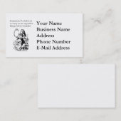 不思議の国のアリス、"6つの不可能な事" 名刺 (正面/裏面)