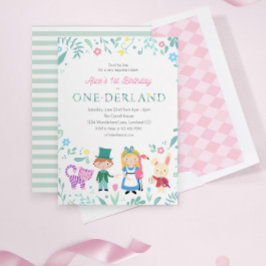 不思議の国のアリス | One-derland 1st誕生日 招待状
