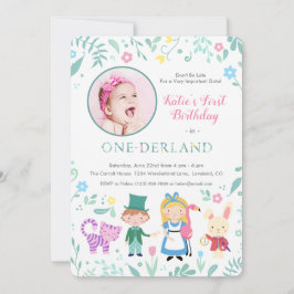 不思議の国のアリス | One-derland first誕生日 招待状