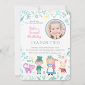 不思議の国のアリス | Tea for Two second誕生日 招待状 (正面)