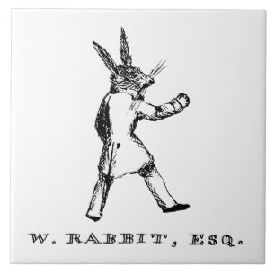 不思議の国のアリス- W. Rabbit Esq。 大きいタイル タイル